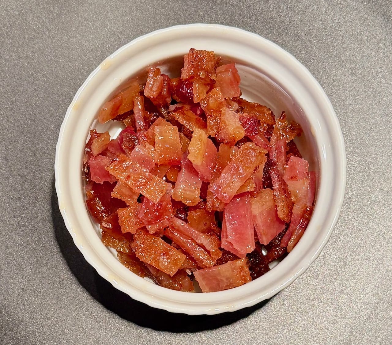 chopped candied bacon