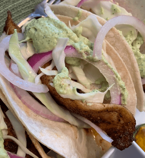blackened fish taco