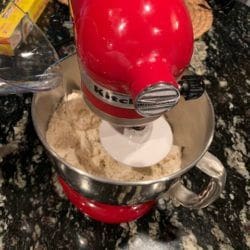 Mixing siberian pelmini dough