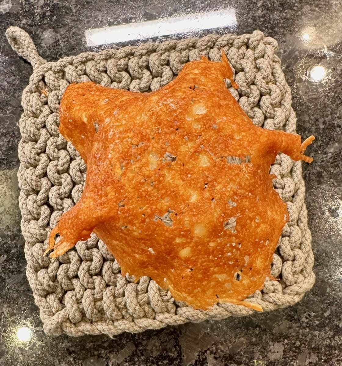 finished parmesan bowl