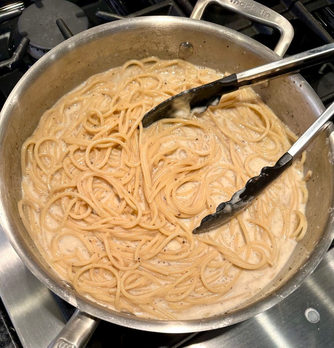 finished cacio e pepe