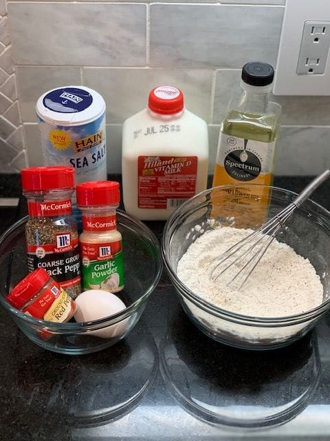 Fried Squash Ingredients