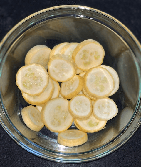 Sliced squash