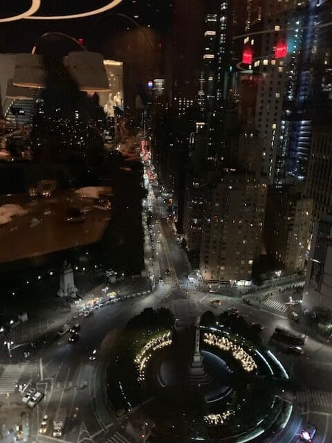 Aviary Columbus Circle night