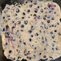 Blueberry buckle dough