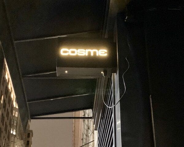 Cosme night sign