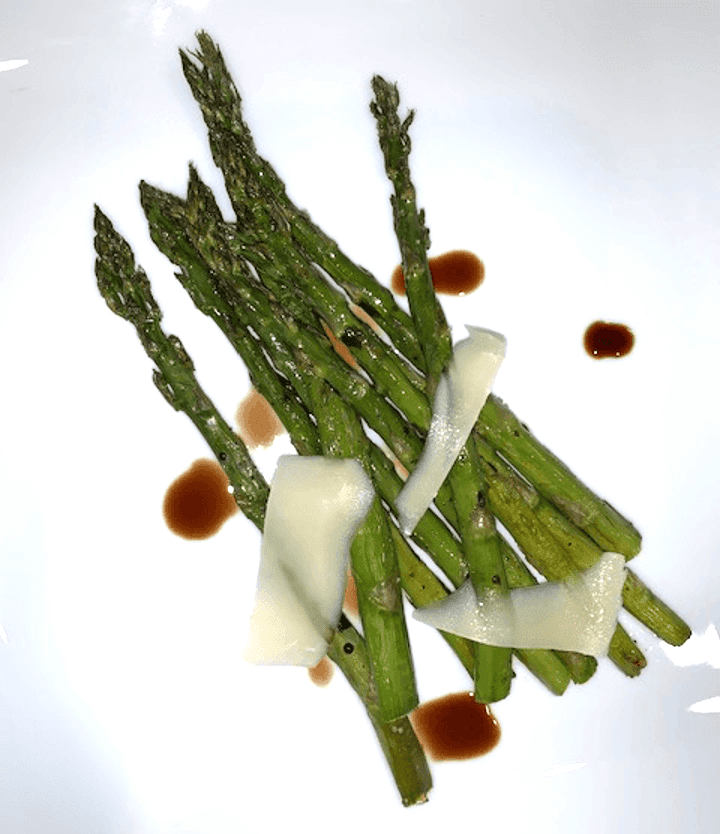 roasted asparagus brightened