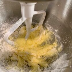 mixing in eggs