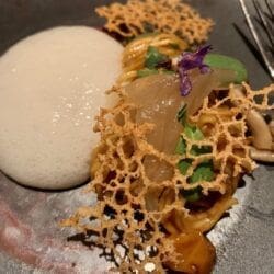 Temporis Capelini beech mushrooms and gooseberries