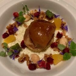 Temporis Pear marcona almonds granola flowers