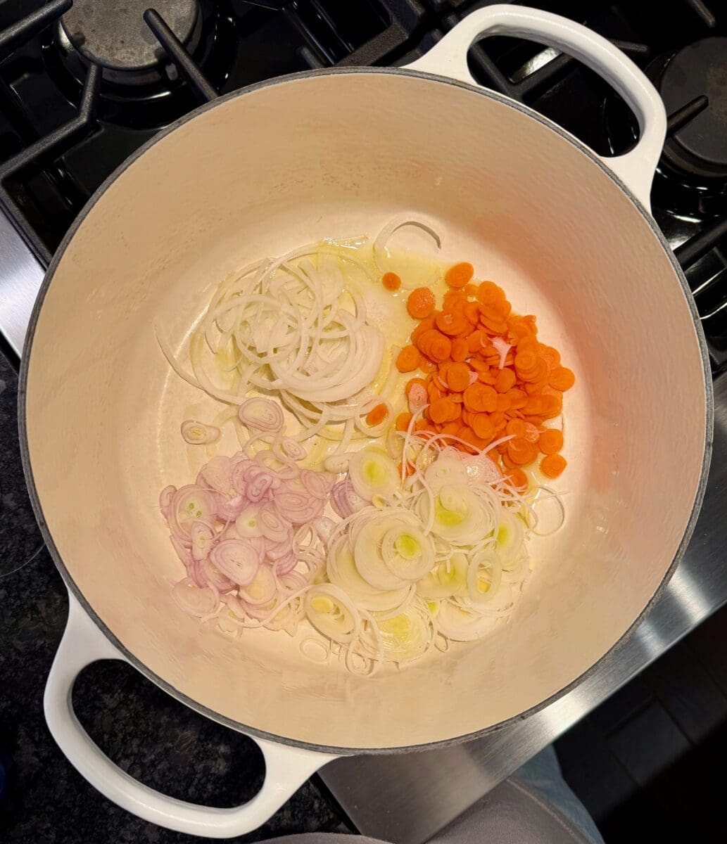 sliced vegetables