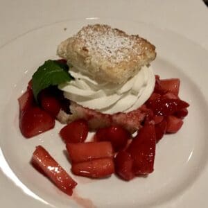 cream puff with strawberries