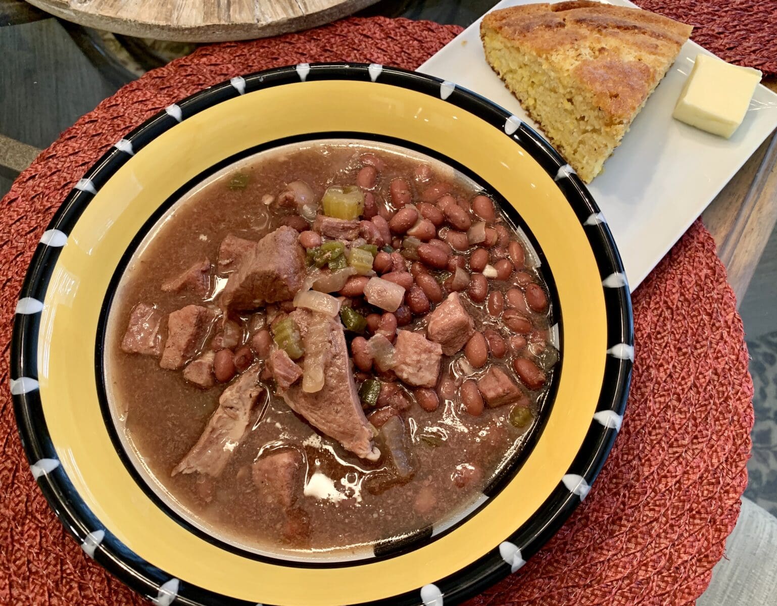 Red Bean soup and cornbread