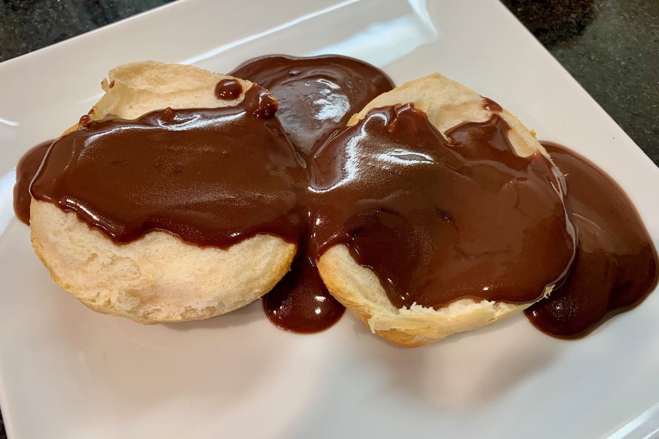 Chocolate gravy and biscuit main