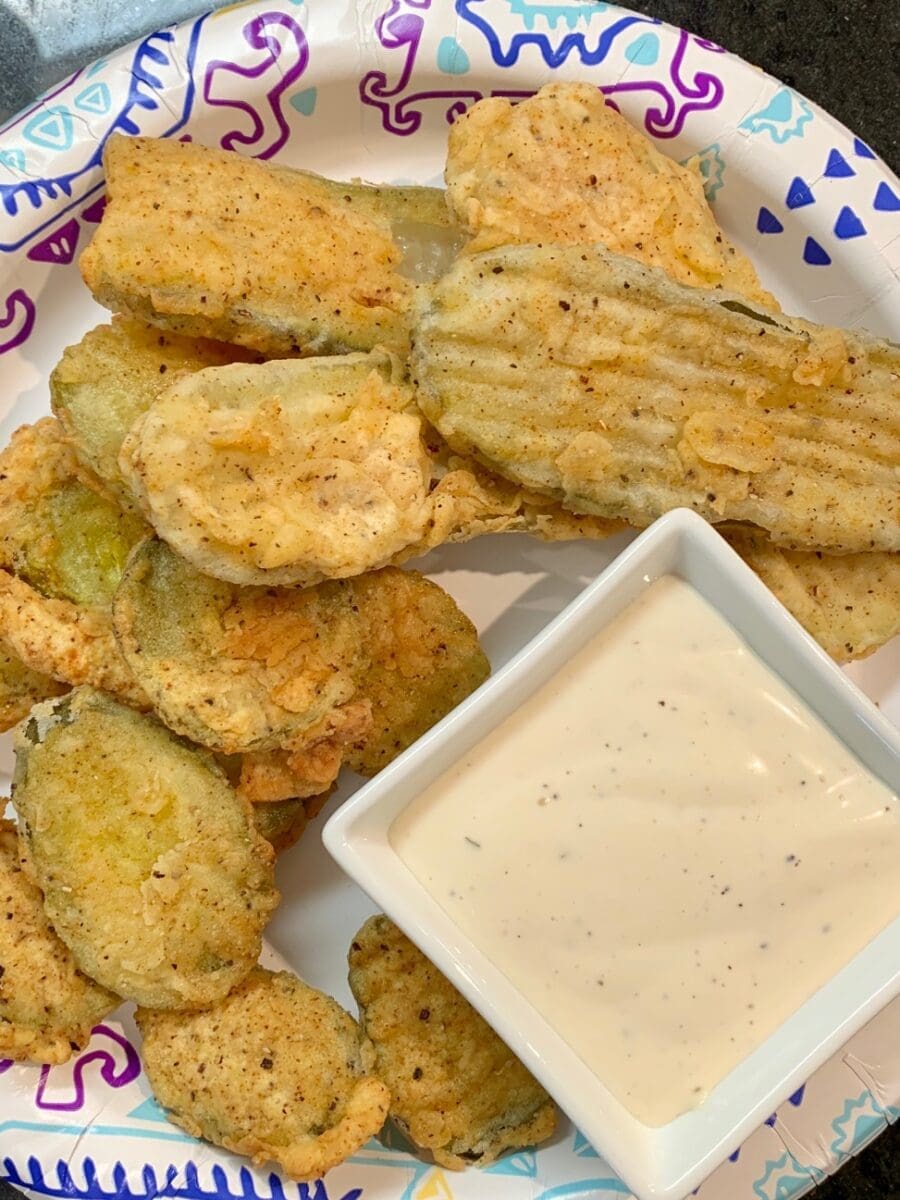 Fried Dill Pickles both