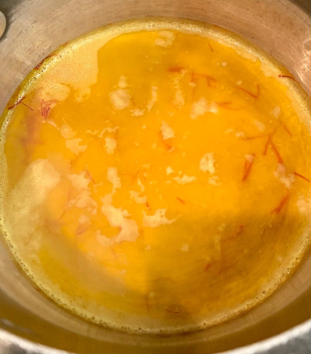 Chicken Stock and saffron