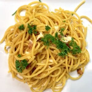 Spaghetti Alla Milanese finished