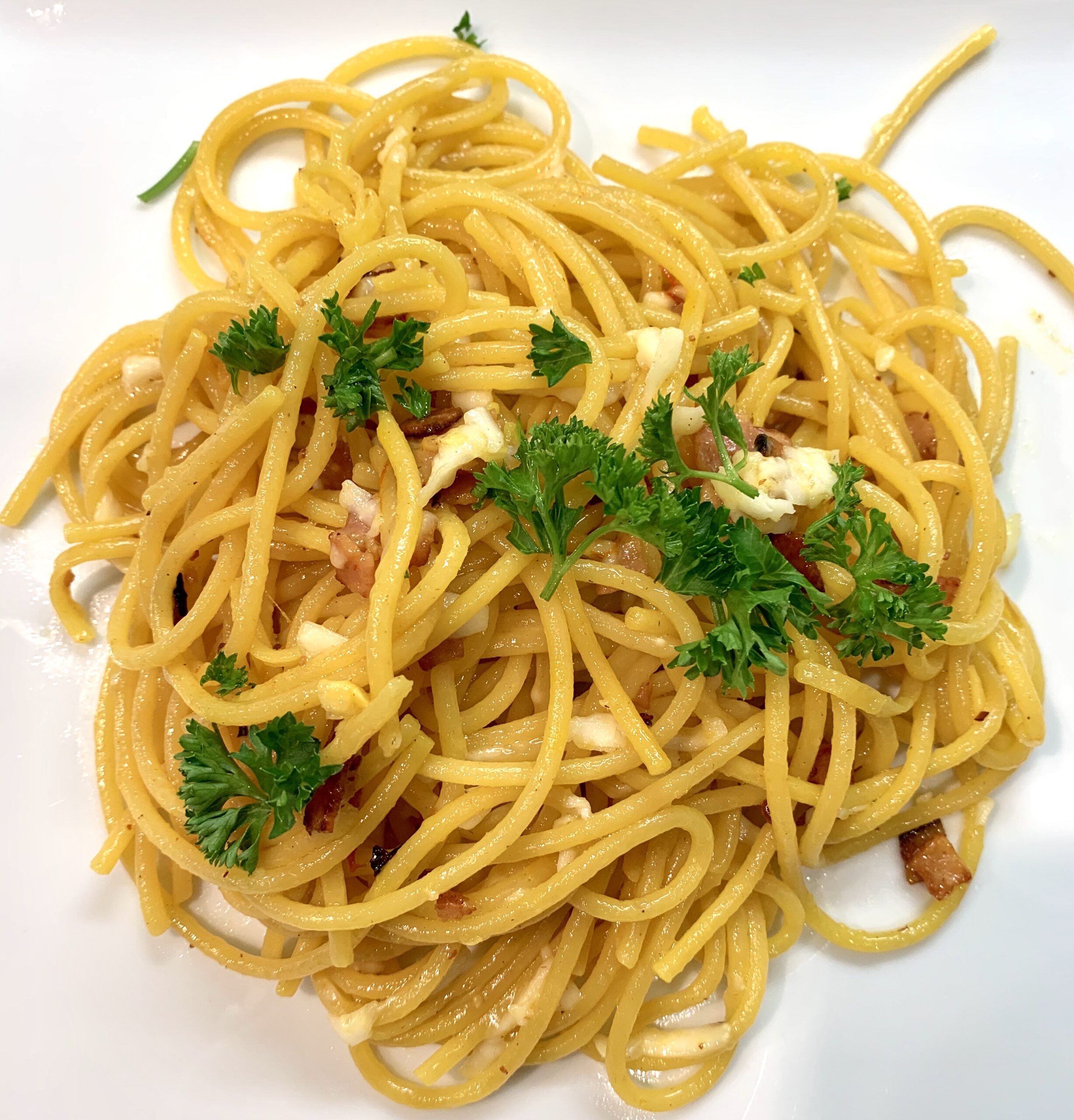 Spaghetti Alla Milanese finished