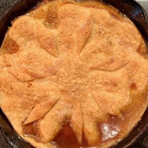 Peach cobbler baked 2