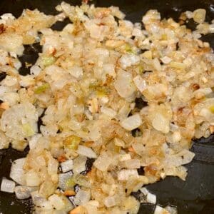 onion leek garlic cooked