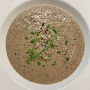 mushroom soup closeup