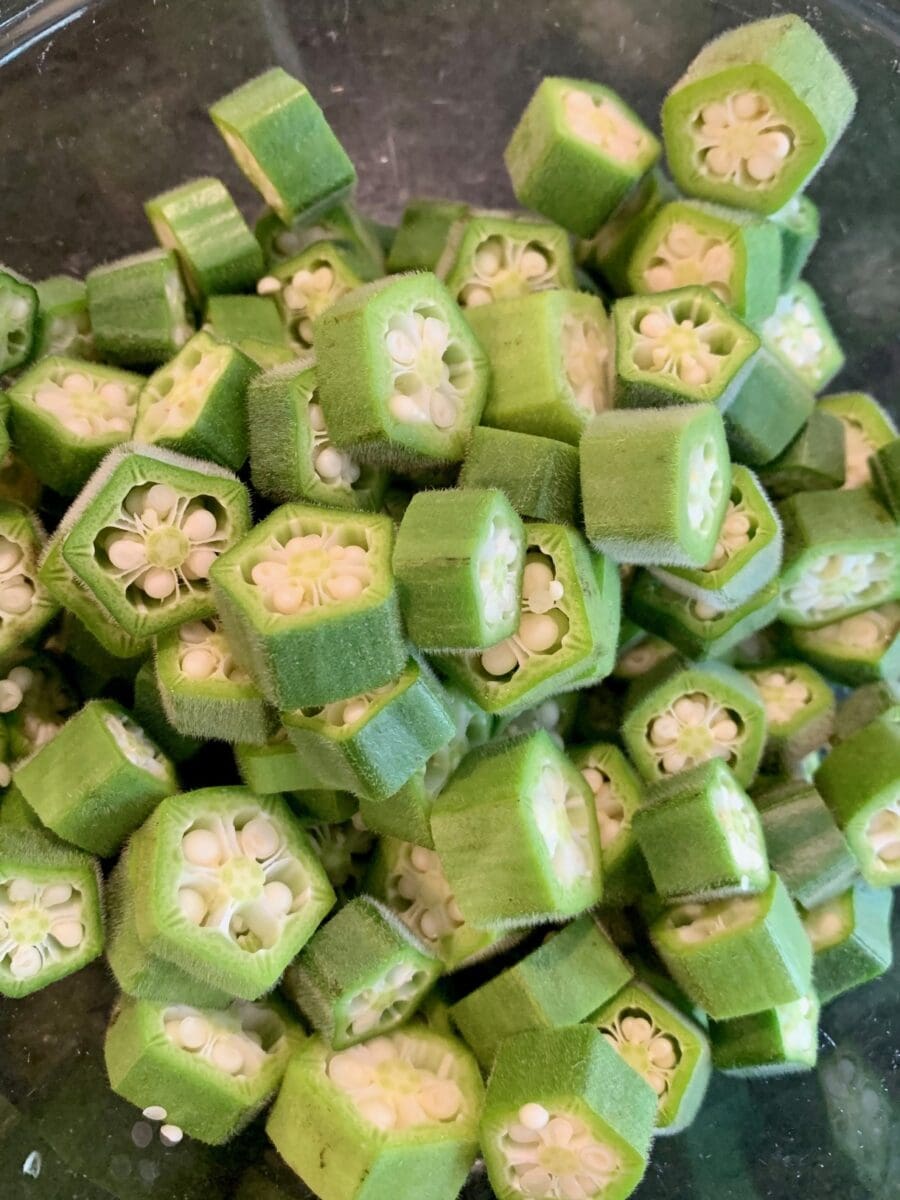 Sliced okra