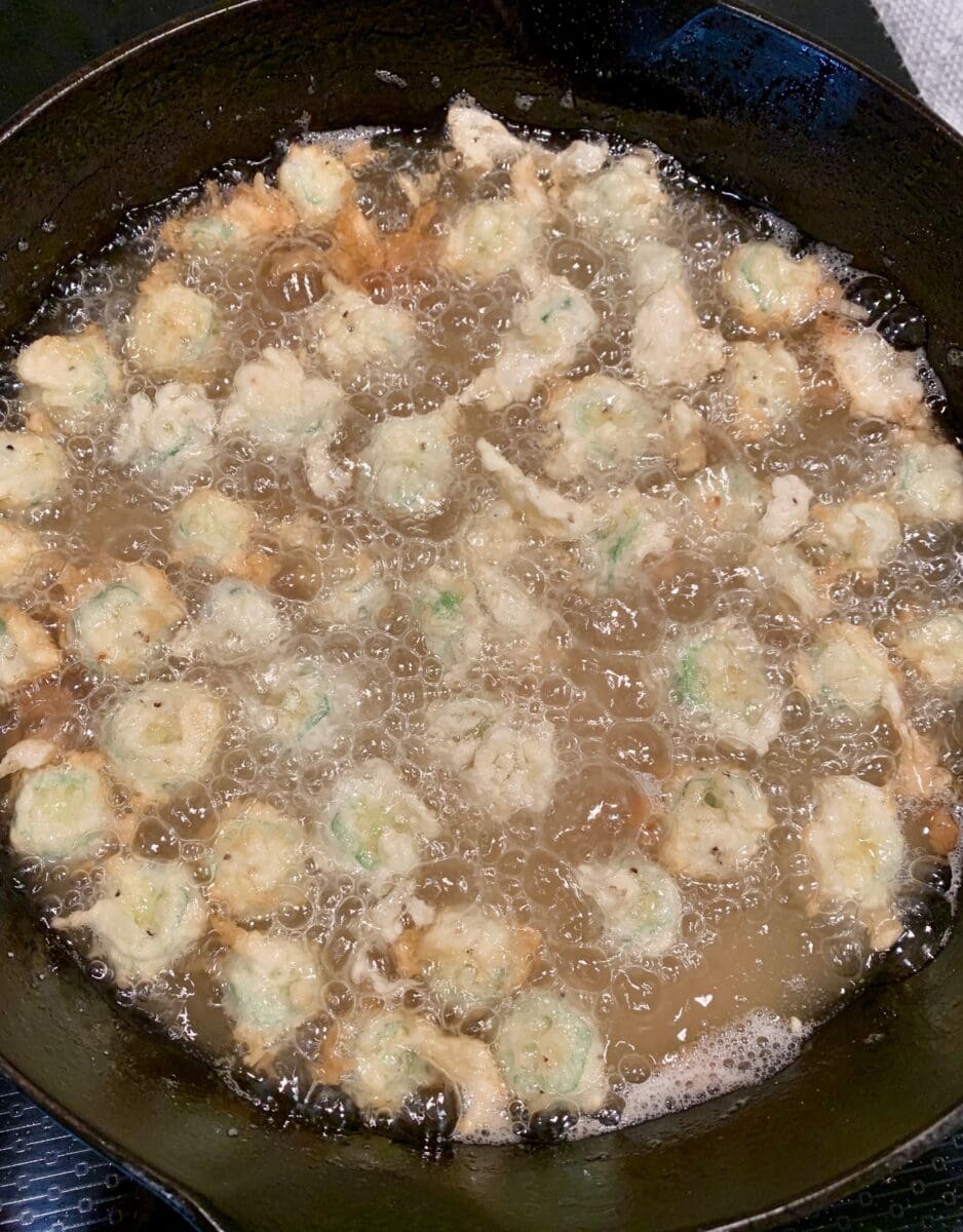 frying okra