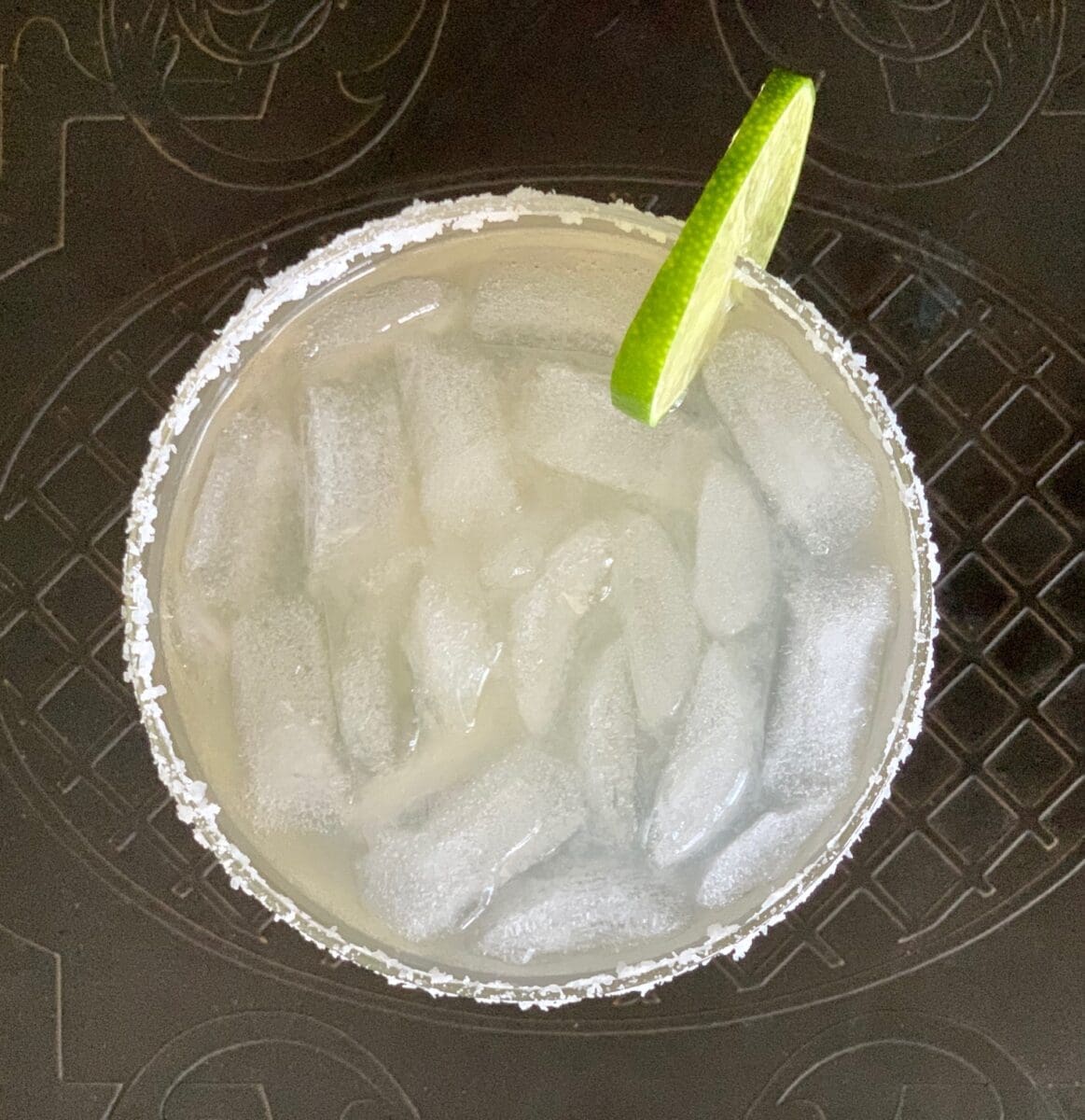 Classic margarita top view