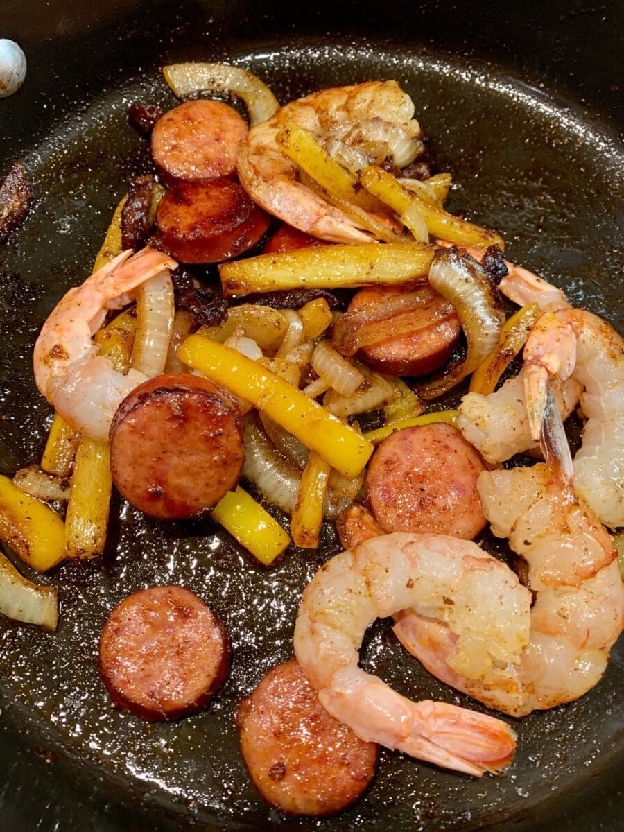 cooked ingredients
