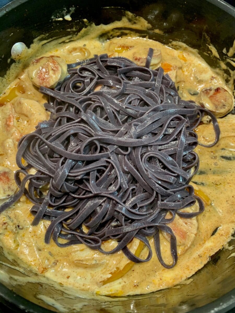 voodoo pasta adding pasta