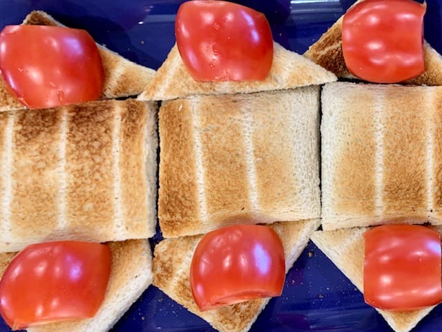 with toast and tomato