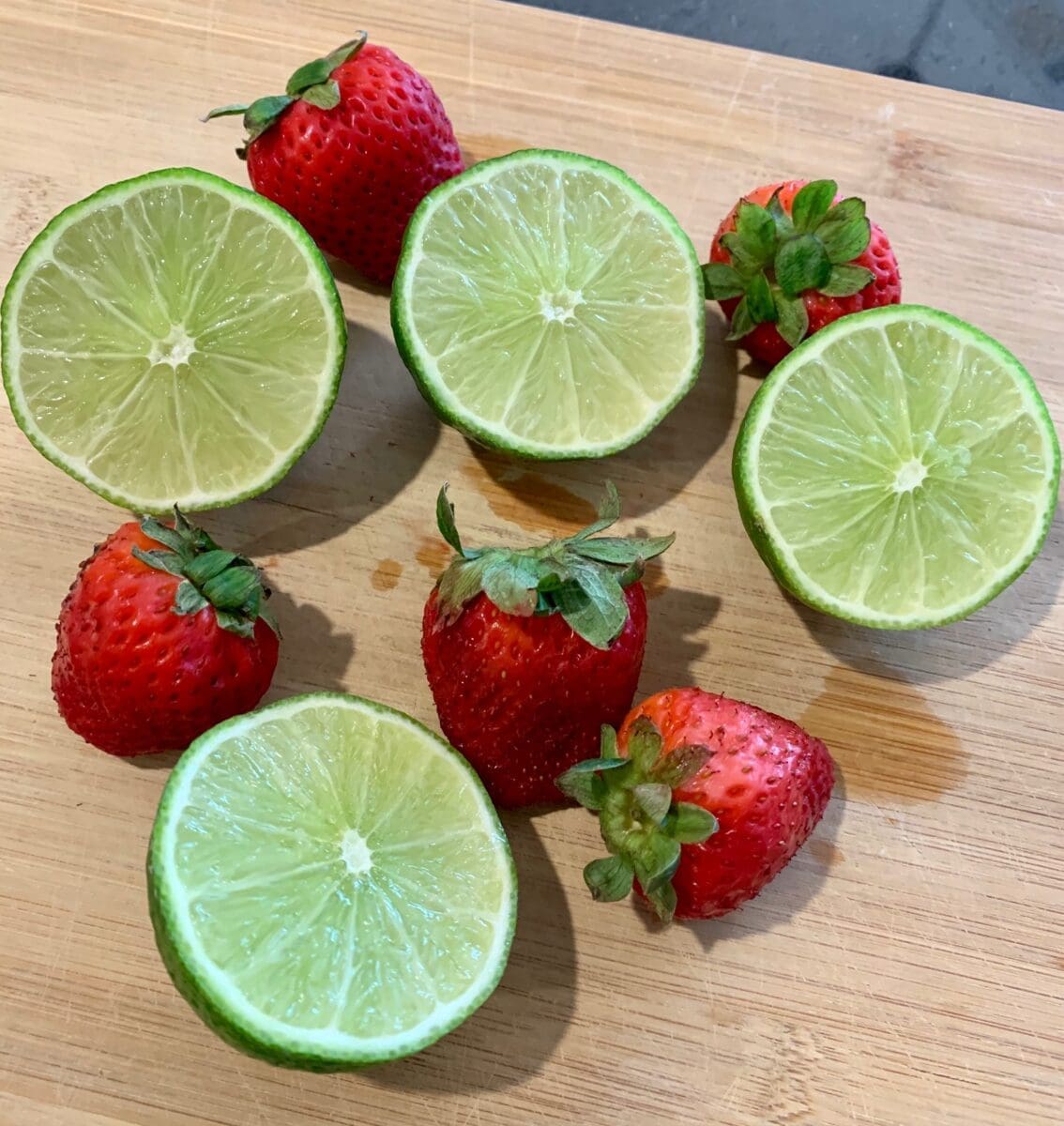 Strawberries and limes