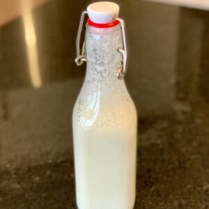 home-made butermilk bottled