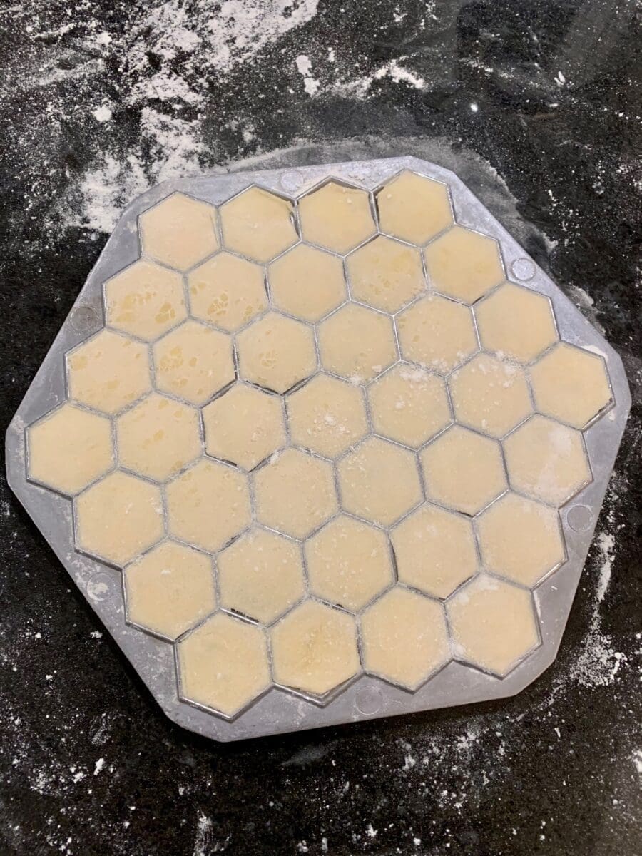 goat cheese dumplings in pelminitsa