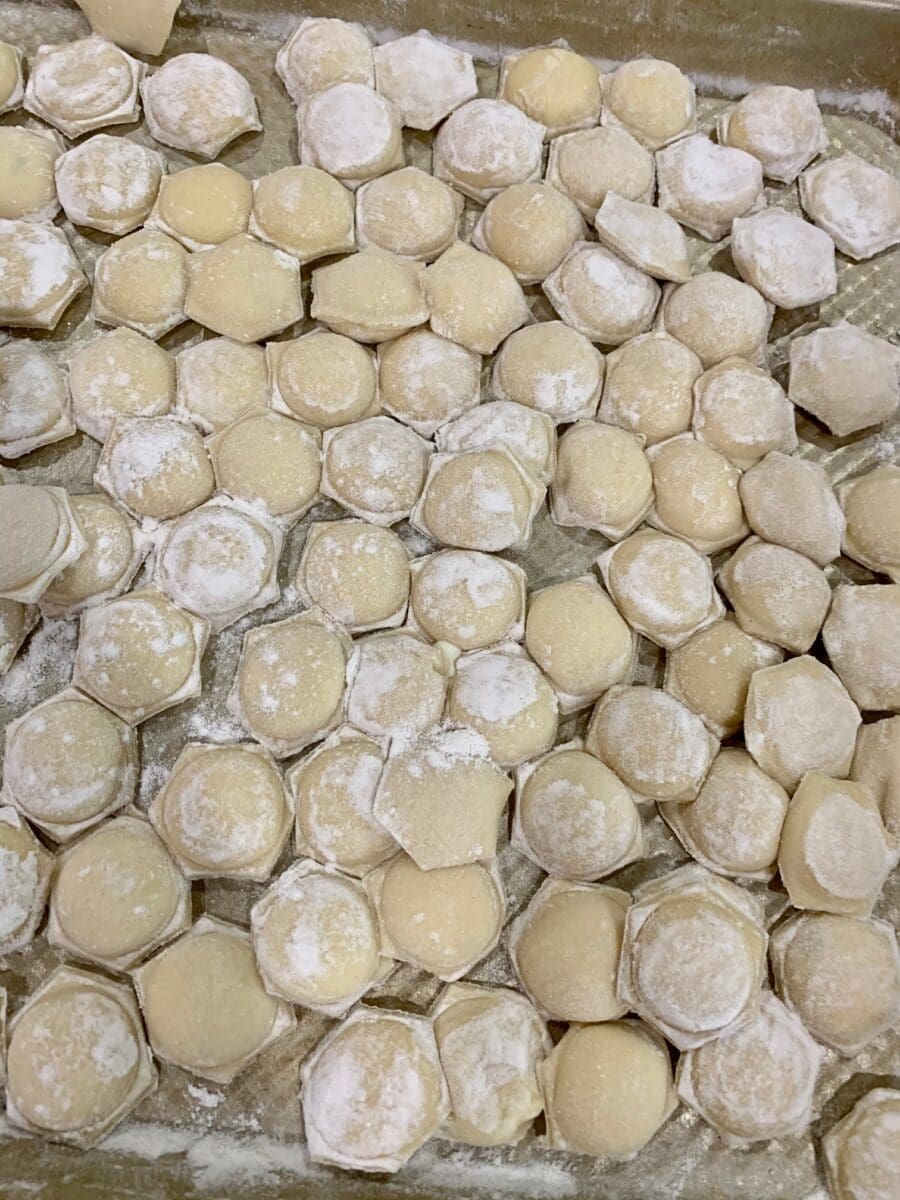 goat cheese dumplings uncooked