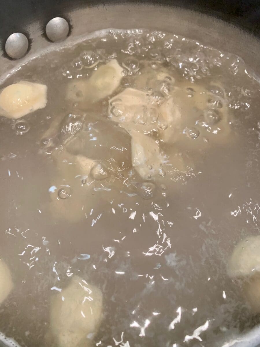 boiling dumplings