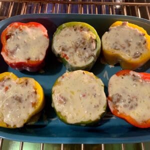 stuffed bell peppers with sausage baked