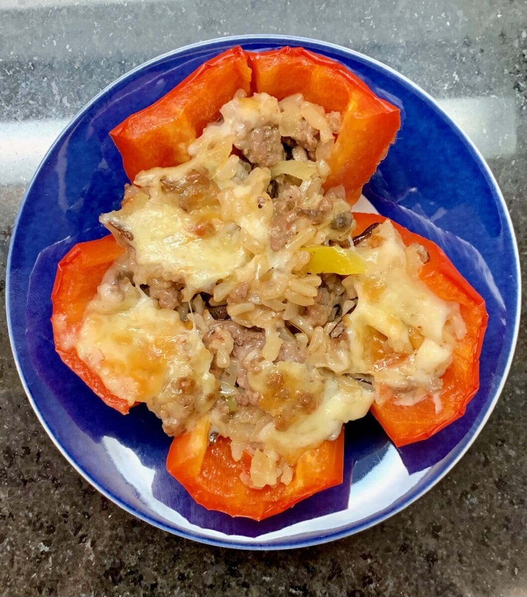 stuffed bell pepper red