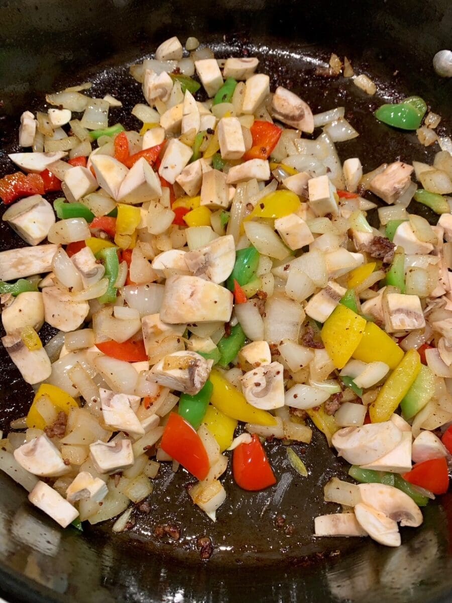 veggies and mushrooms