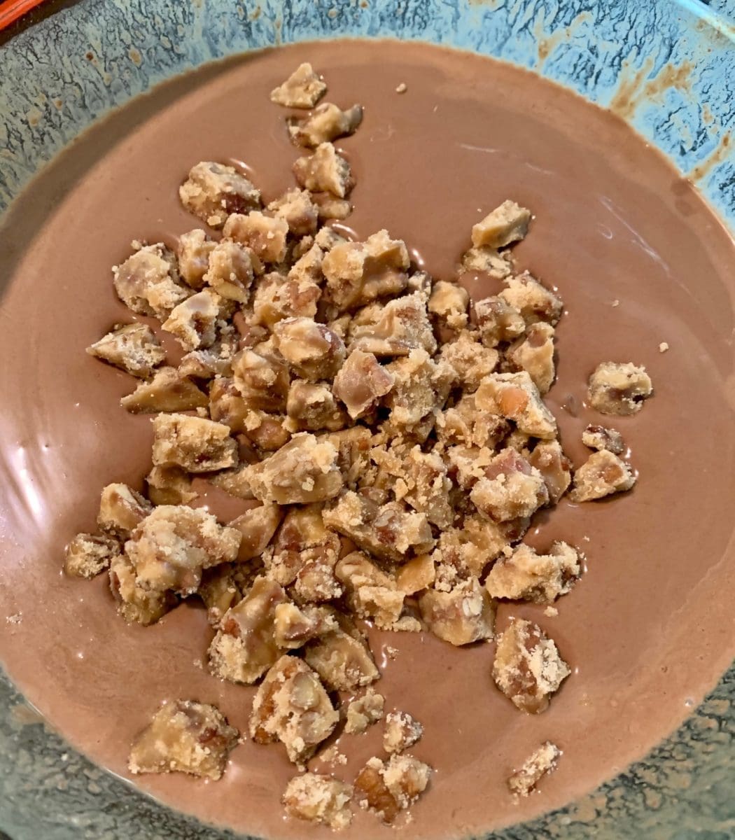 adding praline pecans