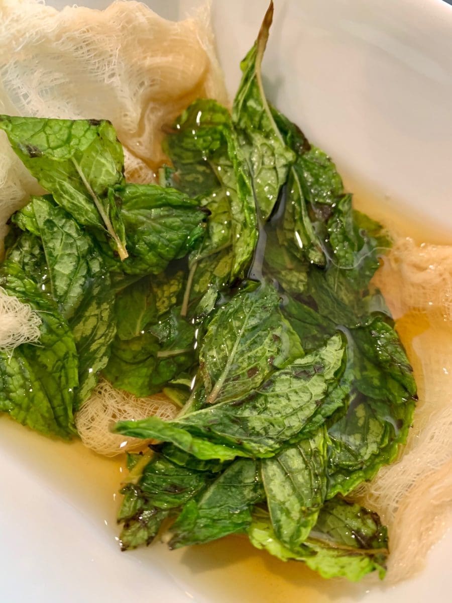 mint infused bourbon