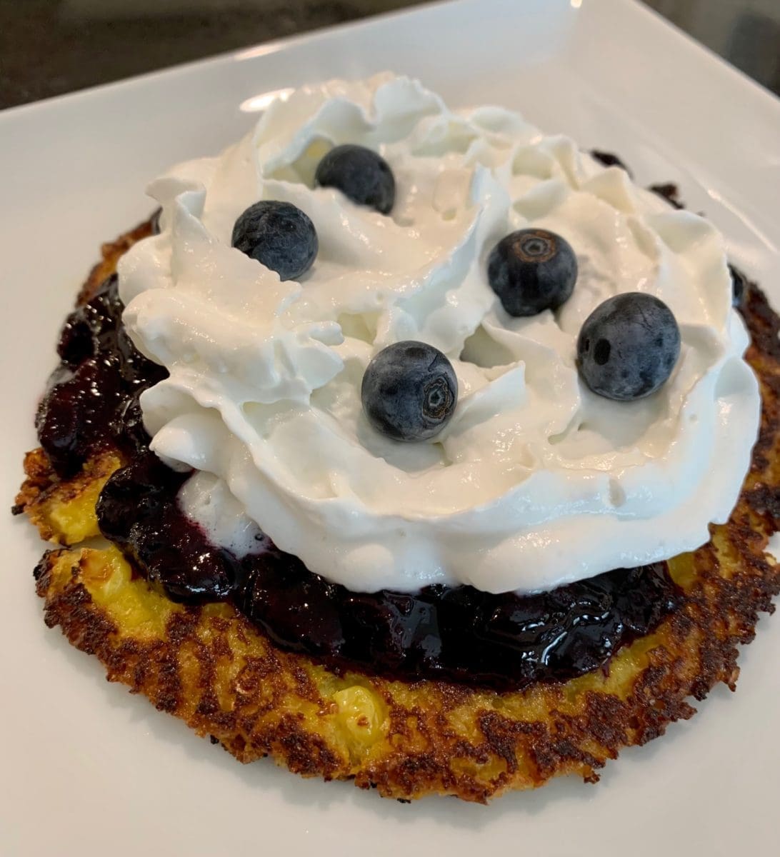 blueberry compote cachapas