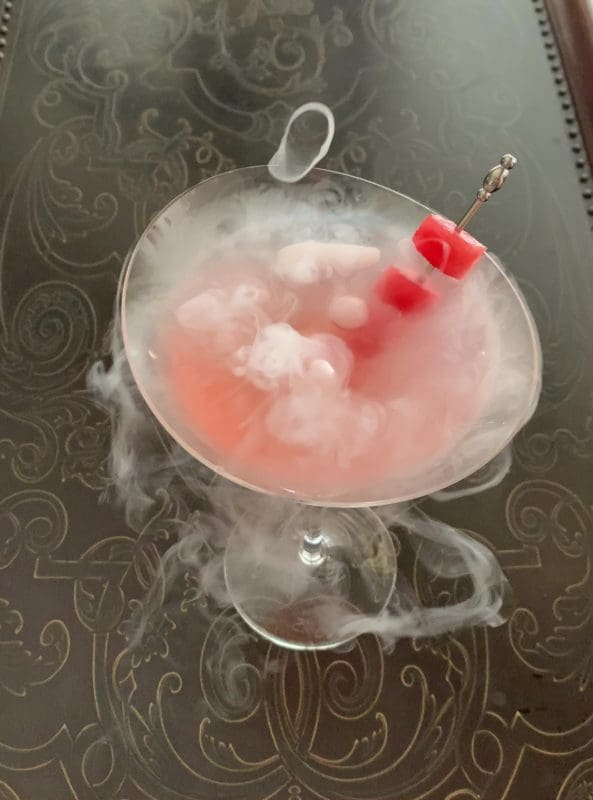 dry ice garnish