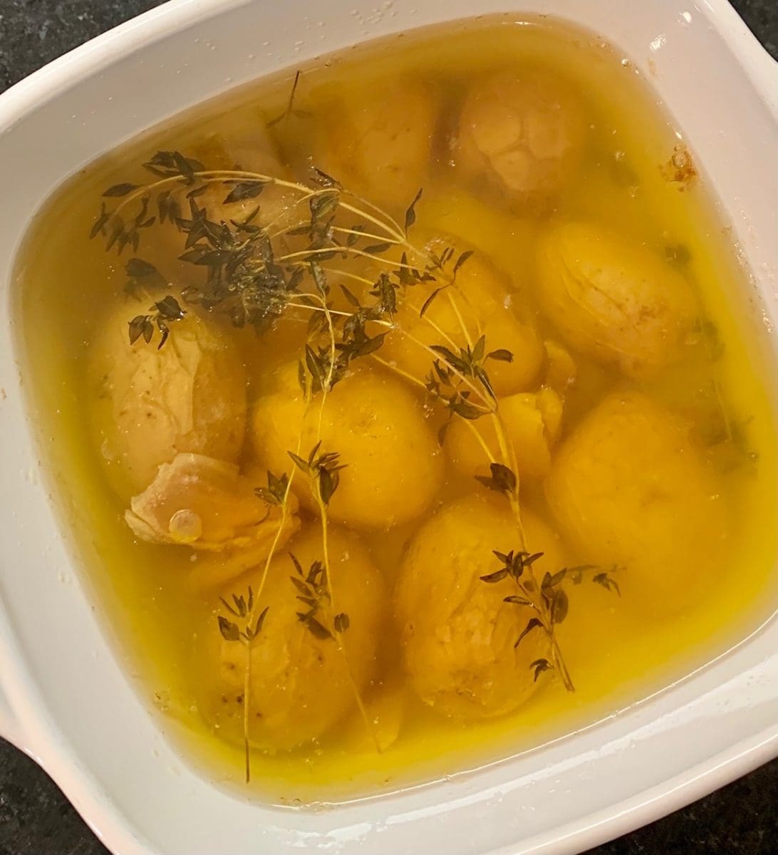 potatoes confit finished