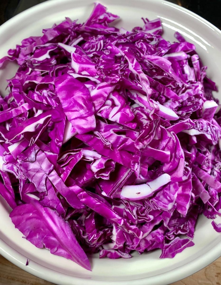 shredded cabbage