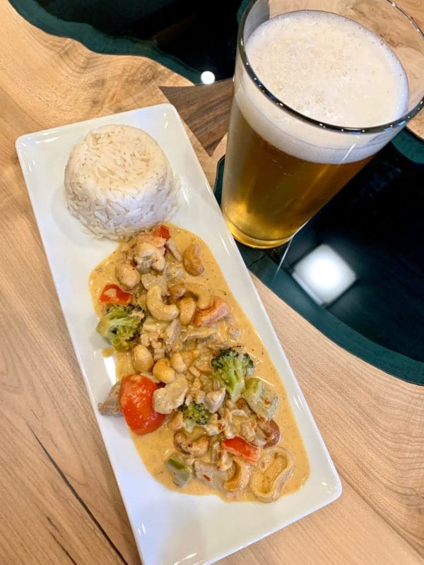 panang curry with beer