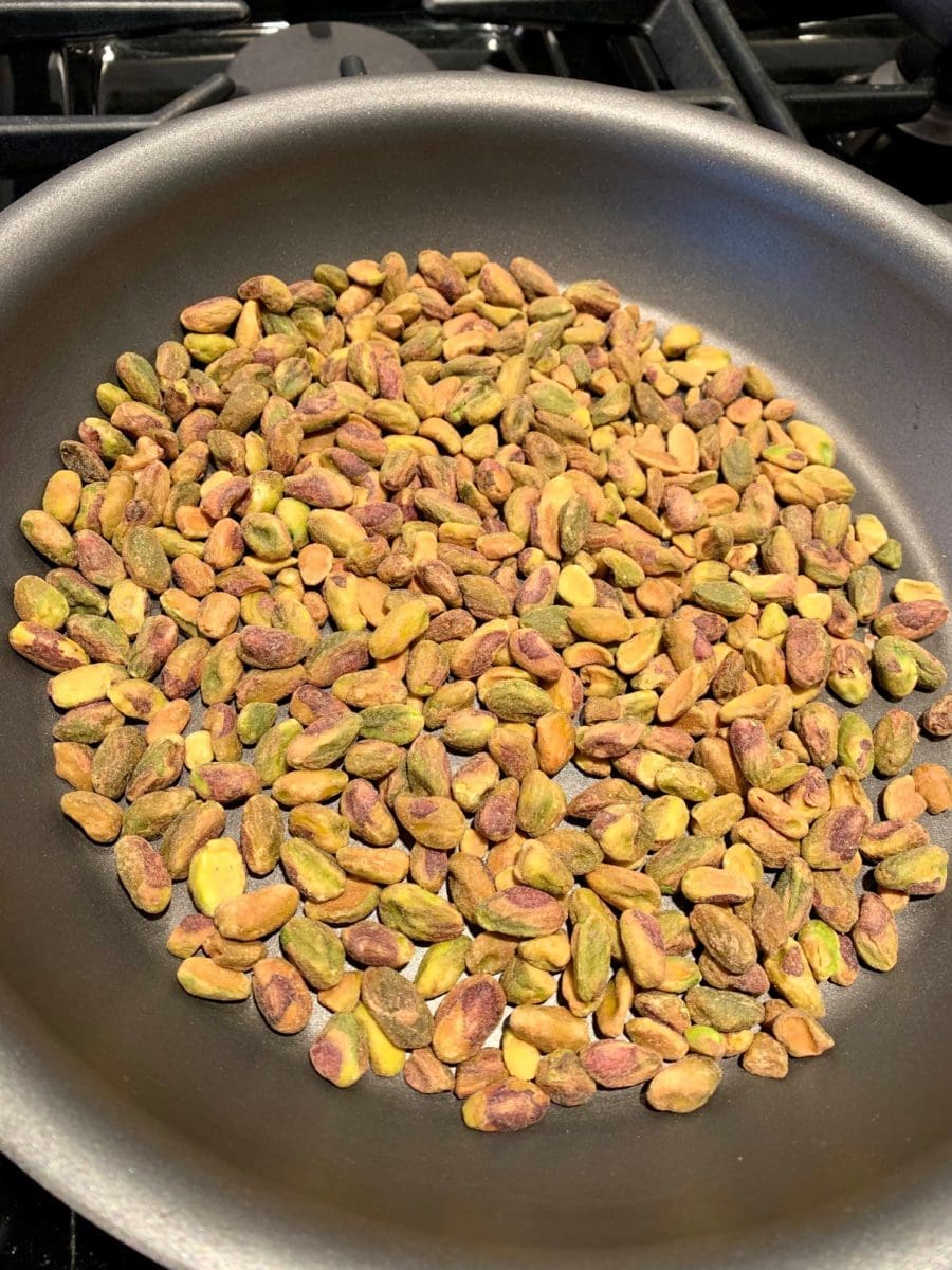 toasting pistachios