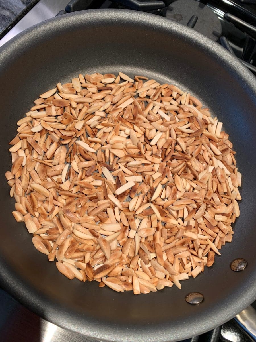 toasting almonds