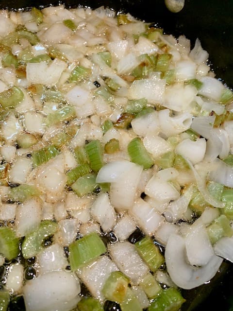 saute onion and celery