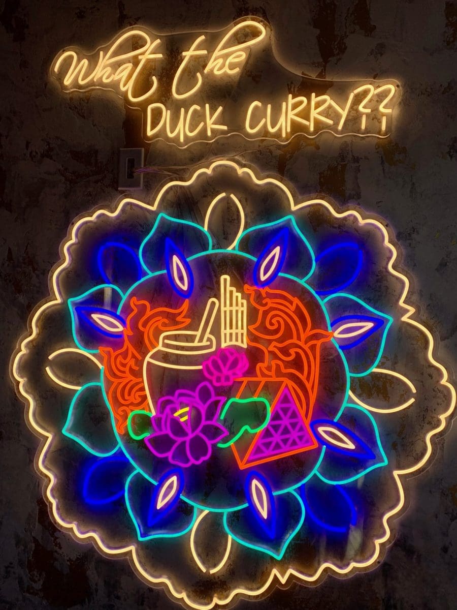 duck curry sign